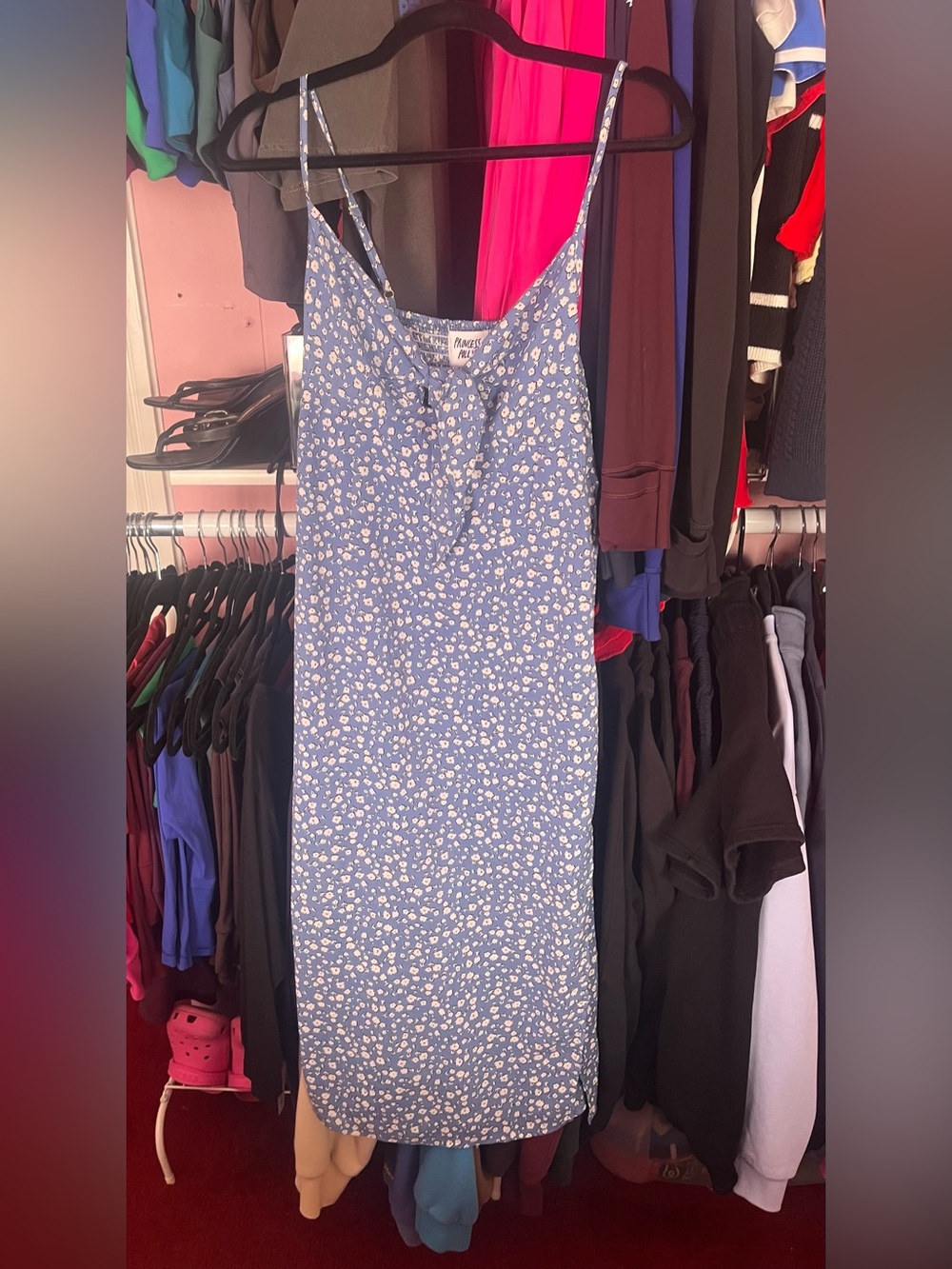 NEVER WORN- Princess Polly Blue Floral Midi Dress